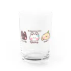 きつねのはちみつやさんのまちのどうぶつ３人組 Water Glass :front