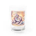 Yuya-Naganoの仲良く遊ぶ兄弟の猫 Water Glass :front