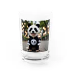 Shuji Nのパンダの着ぐるみを着た犬 Water Glass :front