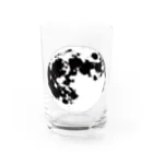 月蝕雑貨のモノクロの月 Water Glass :front