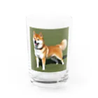 柴犬大好きマンのかわいい柴犬　赤毛 Water Glass :front