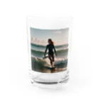 sofhia_shop_2190の美女とサーフィン Water Glass :front