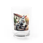 やんちゃな動物達のやんバニー　バイクver Water Glass :front