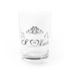 ORCATのI Love Cats （ロゴブラック） Water Glass :front