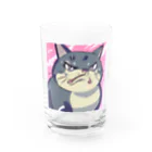 burebiの怒る猫 Water Glass :front