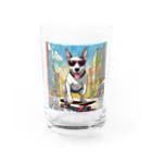 Bull Terrier Paradeの🛹スケーターヴィンセント Water Glass :front