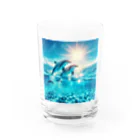 終わらない夢🌈の美しい海とイルカ🐬✨ Water Glass :front