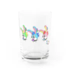 mokugyobuchoの三連モヒカンウサギさん Water Glass :front