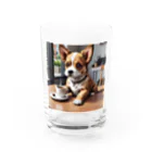 8-Bit Oasisのcoffee dog Water Glass :front