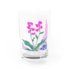 RetrowaveFlowerのRetrowaveFlower-スイートピー- Water Glass :front