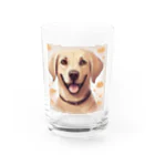 siawasejikanの素敵な笑顔のラブラドール Water Glass :front