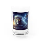 animalsの神秘的なライオン Water Glass :front
