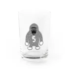 ゴルフバカイラストレーター野村タケオのNOM SHOPのシバヲ　モノクログッズ Water Glass :front