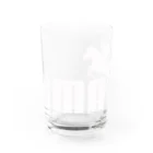 牛川 暗のグッズショップのUMA（白） Water Glass :front