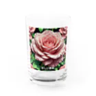 ユウキスタイリッシュショップの一輪のバラ Water Glass :front