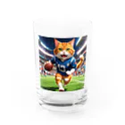 NekoAshiNoBathtubのアメリカンフットボールネコ Water Glass :front