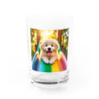 jumping坊主の犬の喜び Water Glass :front