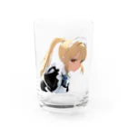 agomamushiの金髪ポニテメイドさん Water Glass :front