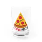 お絵かき屋さんのピザ（I LOVE PIZZA） グラス前面