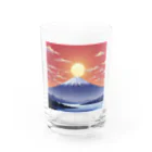 horiesotaのドット絵の朝日 Water Glass :front