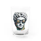 どうぞうのサングラス銅像くん Water Glass :front