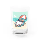 ロボなねこちゃんの有給休暇をむさぼるネコ Water Glass :front