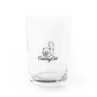 お砂糖と白い猫　creamy catのお砂糖と白い猫 Water Glass :front