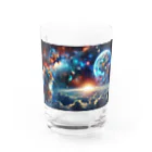 space catの星を見つめる猫 Water Glass :front
