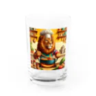 Blissful_Beastsのカレーライオン Water Glass :front