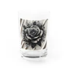 和柄屋の黒薔薇シリーズ Water Glass :front