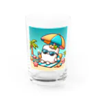 Chocolate-Lily-Mの☆ゆるキャラ・マシュマロ☆ Water Glass :front