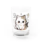 ゆるもこ動物園のサメ猫くん Water Glass :front