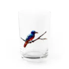 NaRaNiのガラスカラス　stained glass crow  Water Glass :front