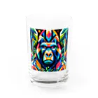 1682HOHETOのグラフィックゴリラ Water Glass :front