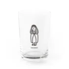 ねっこのAMATERASU_WOMAN_LINE_BK Water Glass :front