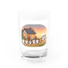 子猫カーニバルの子猫のパーティーの帰り Water Glass :front