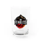 面白デザインショップ ファニーズーストアの**Be Fearless** - 恐れるな     -  Water Glass :front