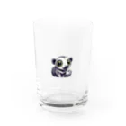 たんたん狸の不気味で可愛い森の不気味で可愛いタマンデュア001 Water Glass :front