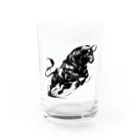 JBの水墨牛 Water Glass :front