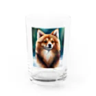 海坊主のポメラニアンのポーくん Water Glass :front