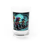 momonekokoのROCKな恐竜 Water Glass :front