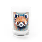 WithRedPandaの水彩風レッサーパンダ Water Glass :front