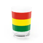 お絵かき屋さんのボリビアの国旗 Water Glass :front