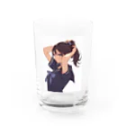 AQUAMETAVERSEのポニーテールがセクシーな女の子　BLUE PLUM  691 Water Glass :front