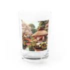 めろんグッズの日本の景色 Water Glass :front