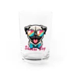 Shades DOGのパグ（A） Water Glass :front