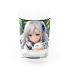 巫女スタぐらむのだっこされる神様 Water Glass :front