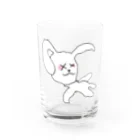 PALA's SHOP　cool、シュール、古風、和風、の居眠りウサギ君 Water Glass :front