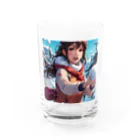 神楽 弥勒の雑貨店の冬月 舞雪 Water Glass :front