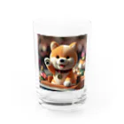 dcgnori／ワンコ画像の凱旋パレードメダリスト柴犬 Water Glass :front